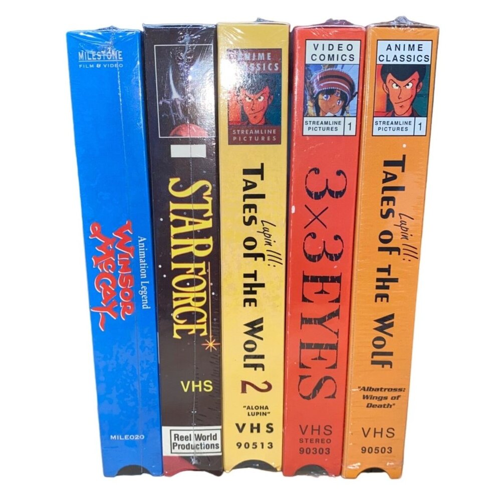 VHS Anime Classics Video Classics Winsor McCay Star Force Lupin III Tales of the